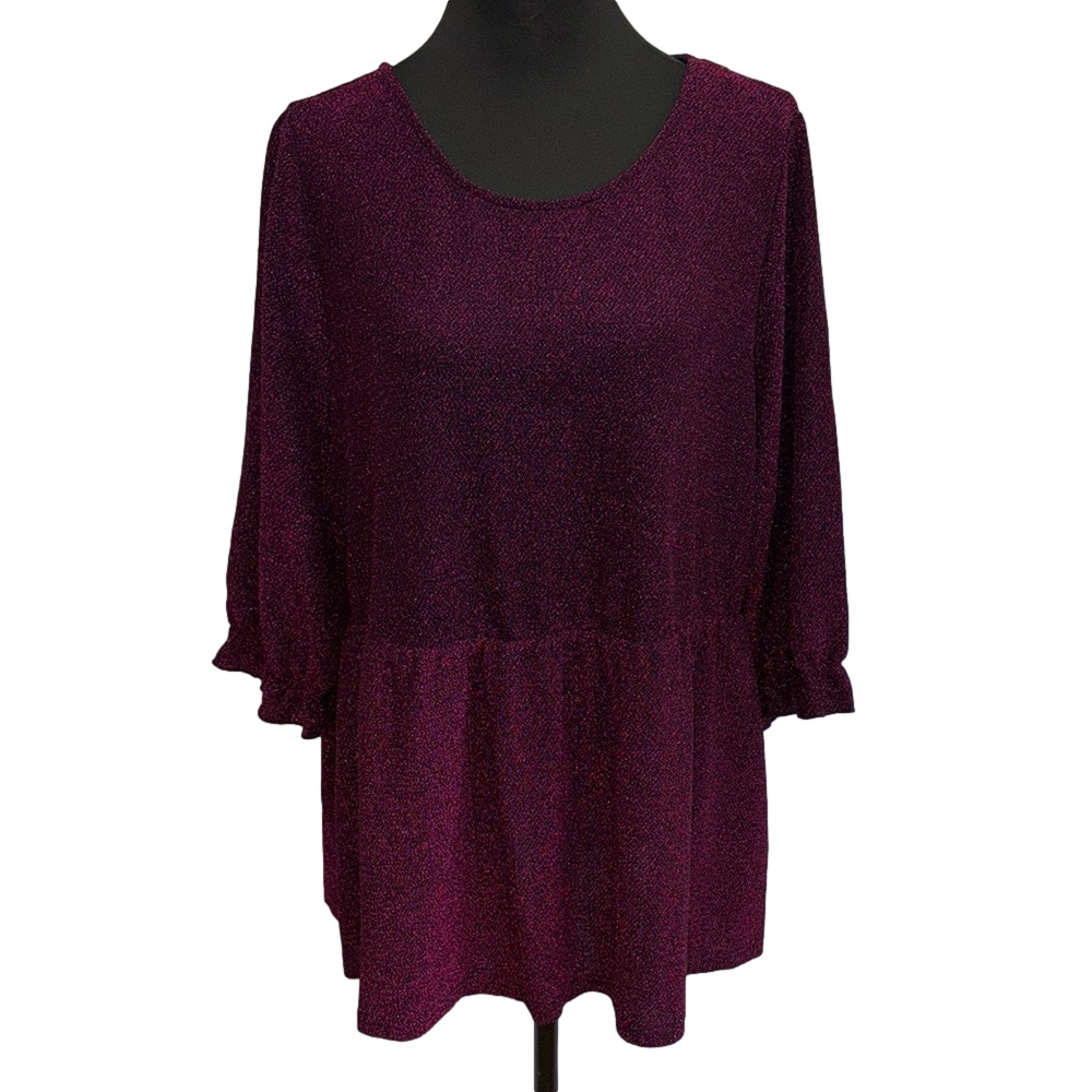 BloomChic 18/20 Pink Flutter Sleeve Empire Waist Tunic Top NWT